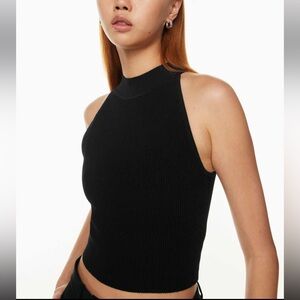 Babaton sculpt knit mock neck top